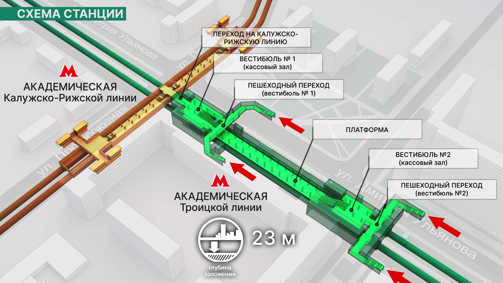 Троицкая линия метрополитена. Этап 2.2